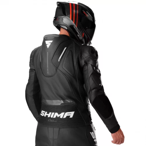 SHIMA MISSION ST MEN G2 motoros bőrkabát | Black/White