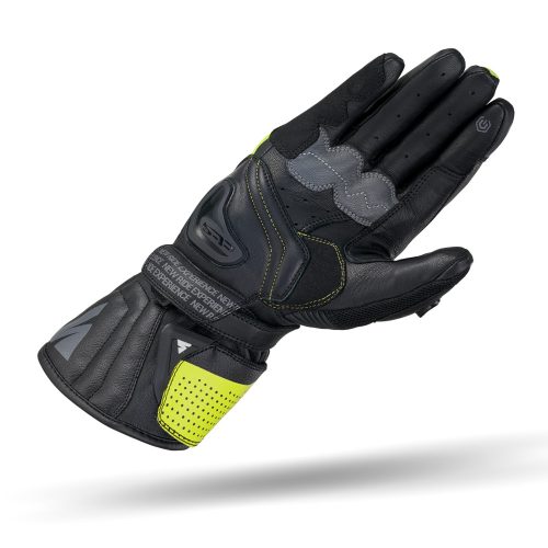 SHIMA STR-2 VENTED Férfi motoros kesztyű | black/fluo yellow