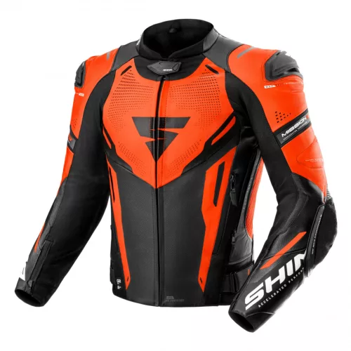 SHIMA MISSION ST MEN G2 motoros bőrkabát | Red Fluo