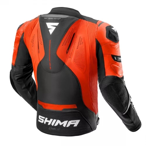 SHIMA MISSION ST MEN G2 motoros bőrkabát | Red Fluo