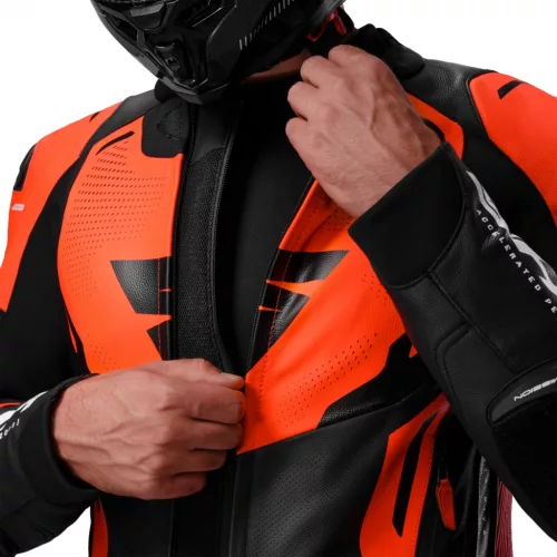 SHIMA MISSION ST MEN G2 motoros bőrkabát | Red Fluo