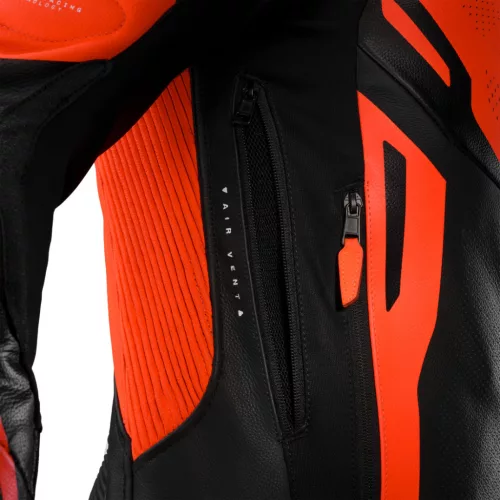 SHIMA MISSION ST MEN G2 motoros bőrkabát | Red Fluo