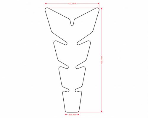 UNIVERSAL TANK PAD - MATTE GRAY - 10,3 CM X 19,96 XM | 4" X 7,86" - LEATHER