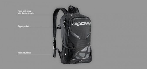 IXON R-TENSION motoros hátizsák | Fekete - Pink