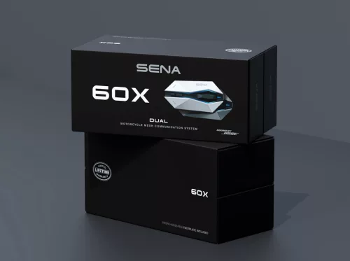 SENA 60X DUAL (páros csomag) kommunikációs rendszer SOUND BY BOSE hangzással, WAVE-, Mesh- és Bluetooth Intercommal