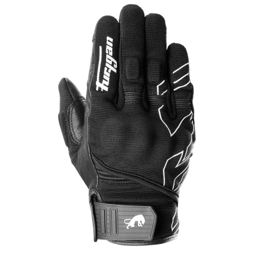 FURYGAN JET NEON D3O Férfi motoros kesztyű | Black/White