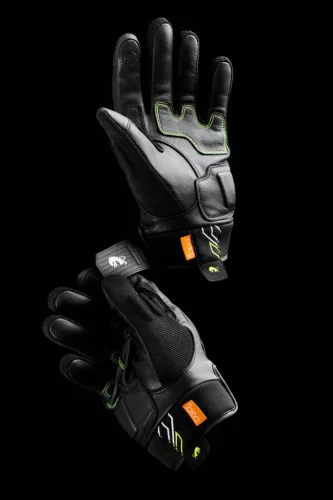FURYGAN JET NEON D3O Férfi motoros kesztyű | Black/Neon