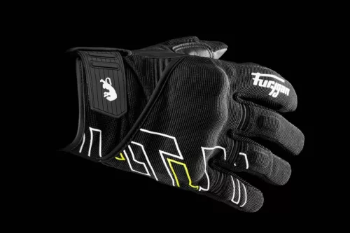 FURYGAN JET NEON D3O Férfi motoros kesztyű | Black/Neon