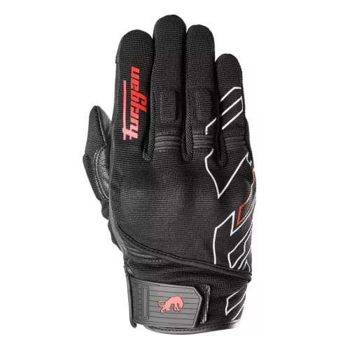 FURYGAN JET NEON D3O Férfi motoros kesztyű | Black/Red