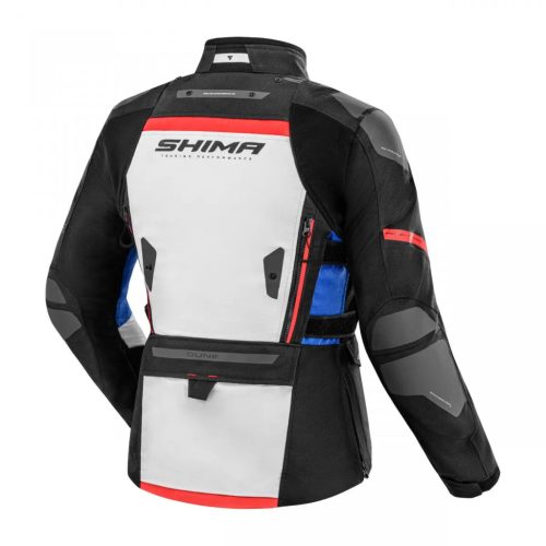 SHIMA Dune LADY Női motoros textil kabát | Fekete/Piros/Kék