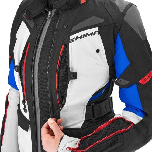 SHIMA Dune LADY Női motoros textil kabát | Fekete/Piros/Kék