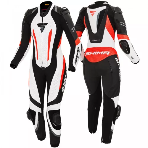 SHIMA MIURA RS  Női motoros bőrruha | White/Fluo