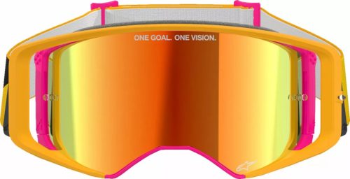 Alpinestars cross szemüveg Supertech Corp ABS | Sárga-Rózsaszín - tükrös piros lencsével