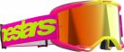 Alpinestars cross szemüveg Vision 5 Wordmark | Rózsaszín-Sárga - tükrös piros lencsével