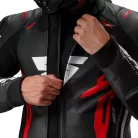SHIMA MISSION ST MEN G2 motoros bőrkabát | Black/Red