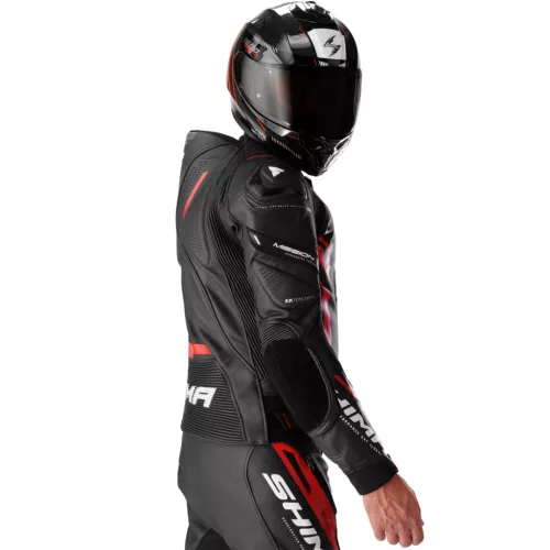 SHIMA MISSION ST MEN G2 motoros bőrkabát | Black/Red