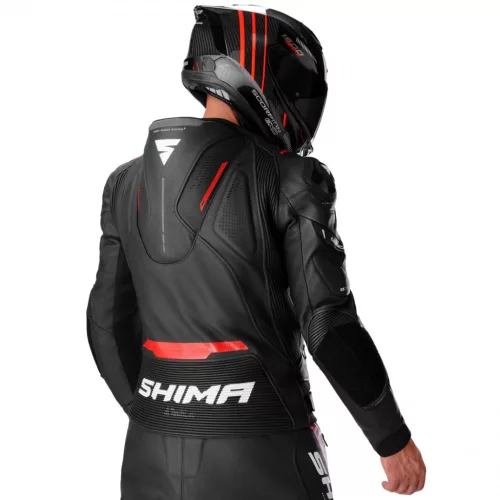 SHIMA MISSION ST MEN G2 motoros bőrkabát | Black/Red