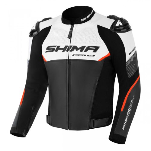 SHIMA BANDIT 2.0 motoros bőrdzseki | Black/red