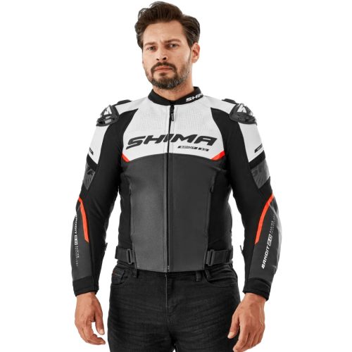 SHIMA BANDIT 2.0 motoros bőrdzseki | Black/red