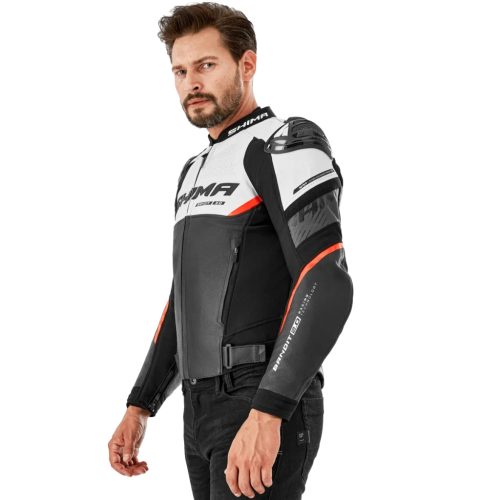 SHIMA BANDIT 2.0 motoros bőrdzseki | Black/red