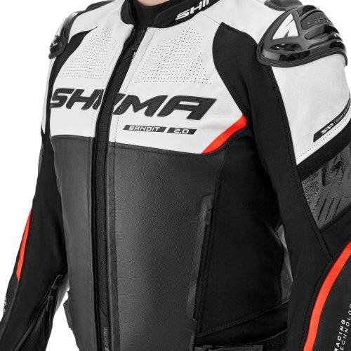 SHIMA BANDIT 2.0 motoros bőrdzseki | Black/red