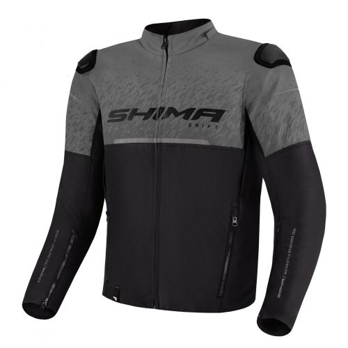 Shima Drift férfi motoros textil kabát - fekete/szürke