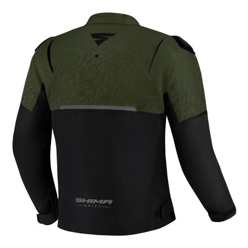 Shima Drift férfi motoros textil kabát - fekete/khaki