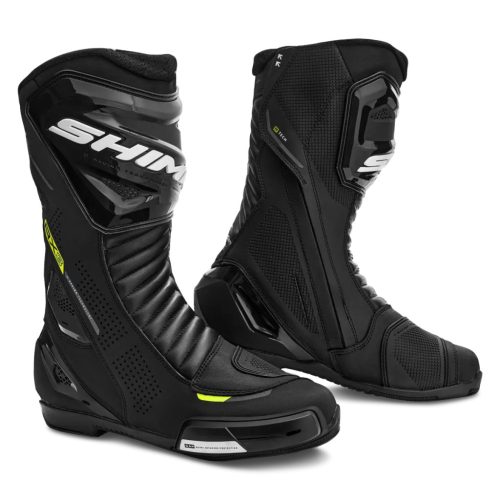 SHIMA RX-3 Férfi motoros csizma | Black/Yellow fluo