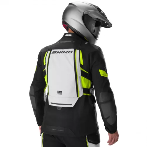 Shima DUNE 2.0 G2 Férfi motoros túrakabát | Fekete/Fluo sárga