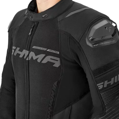 SHIMA SOLID 2.0 VENTED Férfi motoros textil kabát | Black
