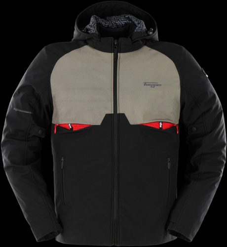 FURYGAN ADDAX VÍZÁLLÓ Férfi motoros textil kabát | Black/Khaki