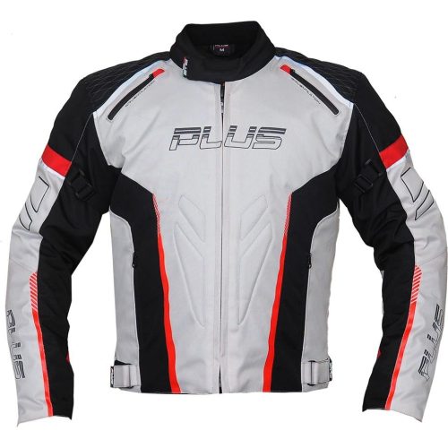 Plus Racing Gear - Ray motoros kabát szürke/piros/fekete