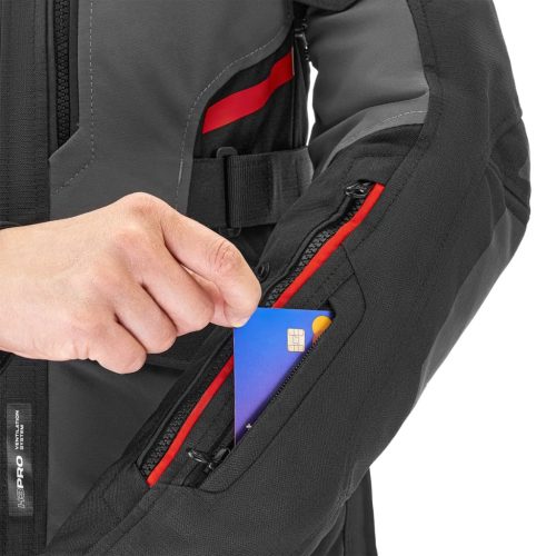 SHIMA Dune LADY Női motoros textil kabát | Fekete/Piros