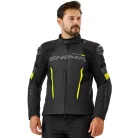 SHIMA SOLID 2.0 Férfi motoros textil kabát | Black/fluo