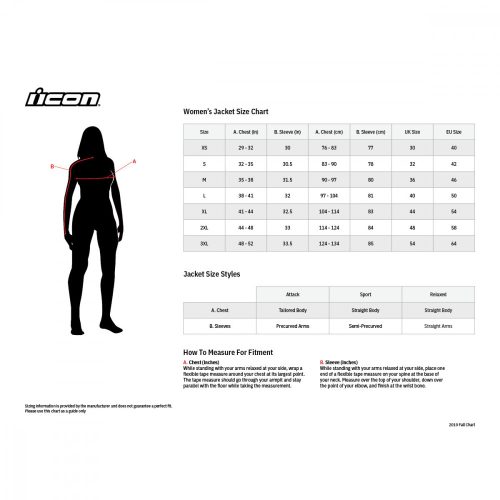 Icon női motoros kabát AIRFORM - BLACK