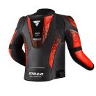 SHIMA STR 2.0 motoros bőrkabát | Black/BRIGHT Red