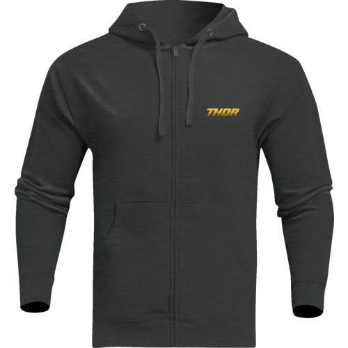 THOR motoros pulóver Formula Zip-Up Fleece Black/Yellow