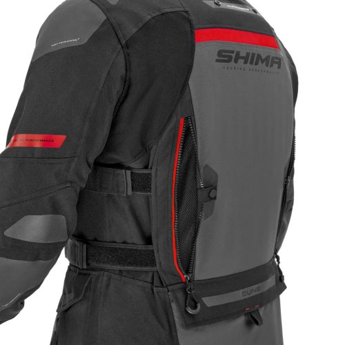 Shima DUNE Férfi textil kabát | Fekete/Piros