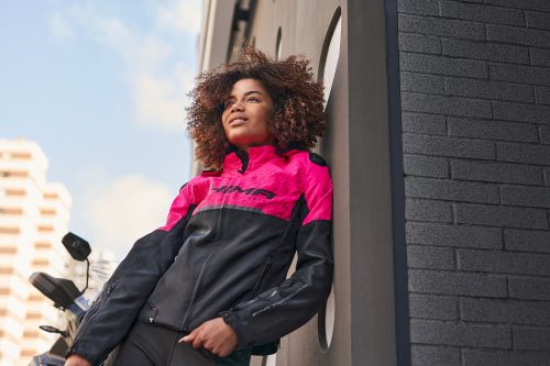 Shima Drift Lady női motoros textil kabát - fekete/rózsaszín