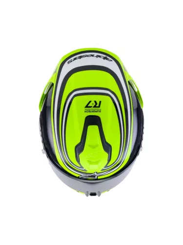 Alpinestars Supertech R7 bukósisak - Zeal - Yellow Fluo/Black/White