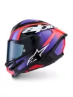 Alpinestars Supertech R7 bukósisak - Lumen - Black/Purple/Red Fluo/White