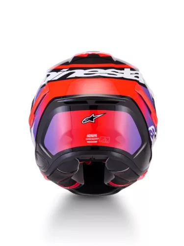 Alpinestars Supertech R7 bukósisak - Lumen - Black/Purple/Red Fluo/White
