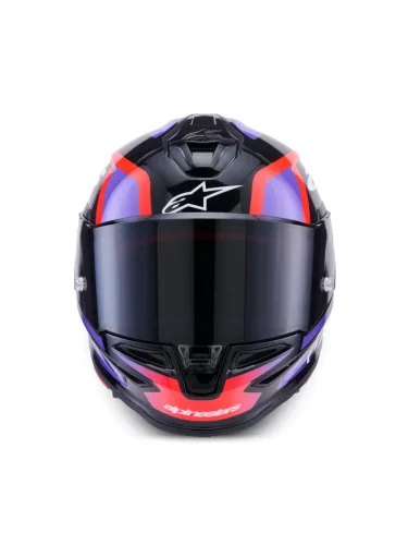 Alpinestars Supertech R7 bukósisak - Lumen - Black/Purple/Red Fluo/White