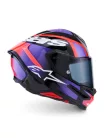 Alpinestars Supertech R7 bukósisak - Lumen - Black/Purple/Red Fluo/White