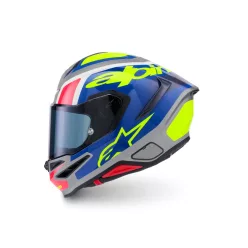   Alpinestars Supertech R7 bukósisak - Lumen - Silver/Black/Pink/Yellow Fluo