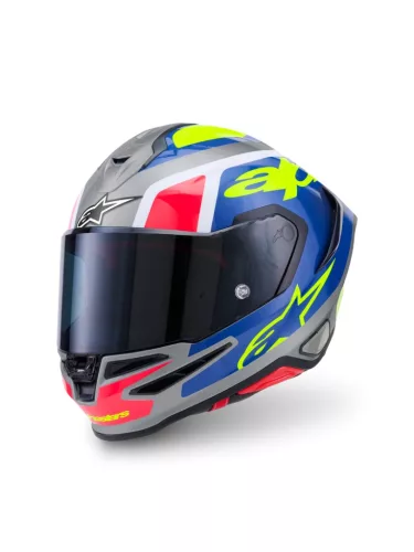 Alpinestars Supertech R7 bukósisak - Lumen - Silver/Black/Pink/Yellow Fluo