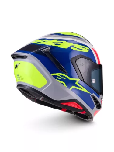 Alpinestars Supertech R7 bukósisak - Lumen - Silver/Black/Pink/Yellow Fluo