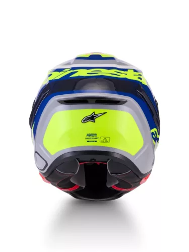 Alpinestars Supertech R7 bukósisak - Lumen - Silver/Black/Pink/Yellow Fluo