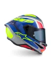 Alpinestars Supertech R7 bukósisak - Lumen - Silver/Black/Pink/Yellow Fluo