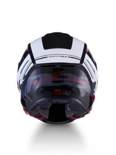Alpinestars Supertech R7 bukósisak - Core - White/Black/Red